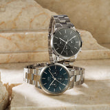  Shop Authentic Daniel Wellington Iconic Chronograph Link Blue Dial Silver Steel Strap Watch For Men - DW00100644 - Luxxuri