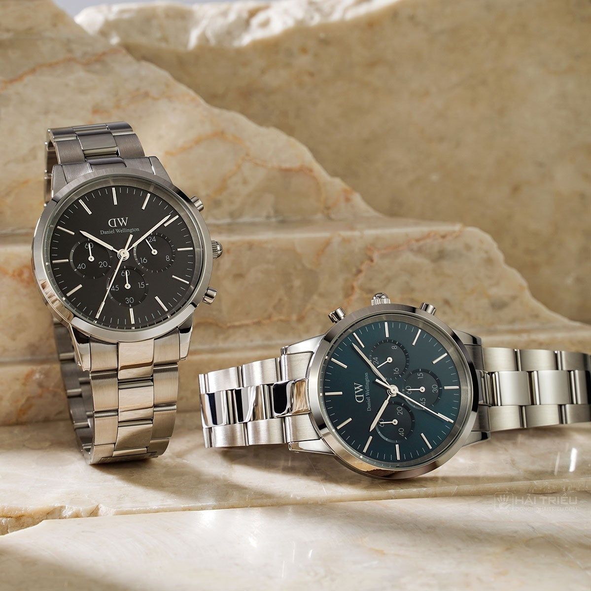  Shop Authentic Daniel Wellington Iconic Chronograph Link Black Dial Silver Steel Strap Watch For Men  - DW00100645 - Luxxuri