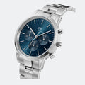  Shop Authentic Daniel Wellington Iconic Chronograph Link Blue Dial Silver Steel Strap Watch For Men - DW00100644 - Luxxuri