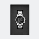  Shop Authentic Daniel Wellington Iconic Chronograph Link Black Dial Silver Steel Strap Watch For Men  - DW00100645 - Luxxuri