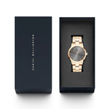  Shop Authentic Daniel Wellington Iconic Link Grey Dial Gold Steel Strap Watch For Women - DW00100334 - Luxxuri