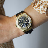  Shop Authentic Guess Venus Diamonds Black Dial Black Rubber Strap Watch for Women - GW0118L1 - Luxxuri