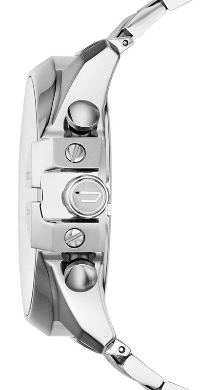  Shop Authentic Diesel Mega Chief Quartz Chronograph White Dial Steel Strap Watch For Men - DZ4328 - Luxxuri