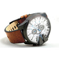  Shop Authentic Diesel Mega Chief White Dial Brown Leather Strap Watch For Men - DZ4280 - Luxxuri