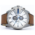  Shop Authentic Diesel Mega Chief White Dial Brown Leather Strap Watch For Men - DZ4280 - Luxxuri