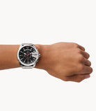  Shop Authentic Diesel Mega Chief Chronograph Black Dial Silver Steel Strap Watch For Men - DZ4308 - Luxxuri