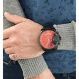  Shop Authentic Diesel Mega Chief Black Dial Black Leather Strap Watch For Men - DZ4323 - Luxxuri
