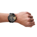  Shop Authentic Diesel Mega Chief Chronograph Black Dial Black Steel Strap Watch For Men - DZ4338 - Luxxuri