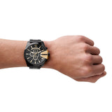  Shop Authentic Diesel Mega Chief Chronograph Black Dial Black Steel Strap Watch For Men - DZ4338 - Luxxuri