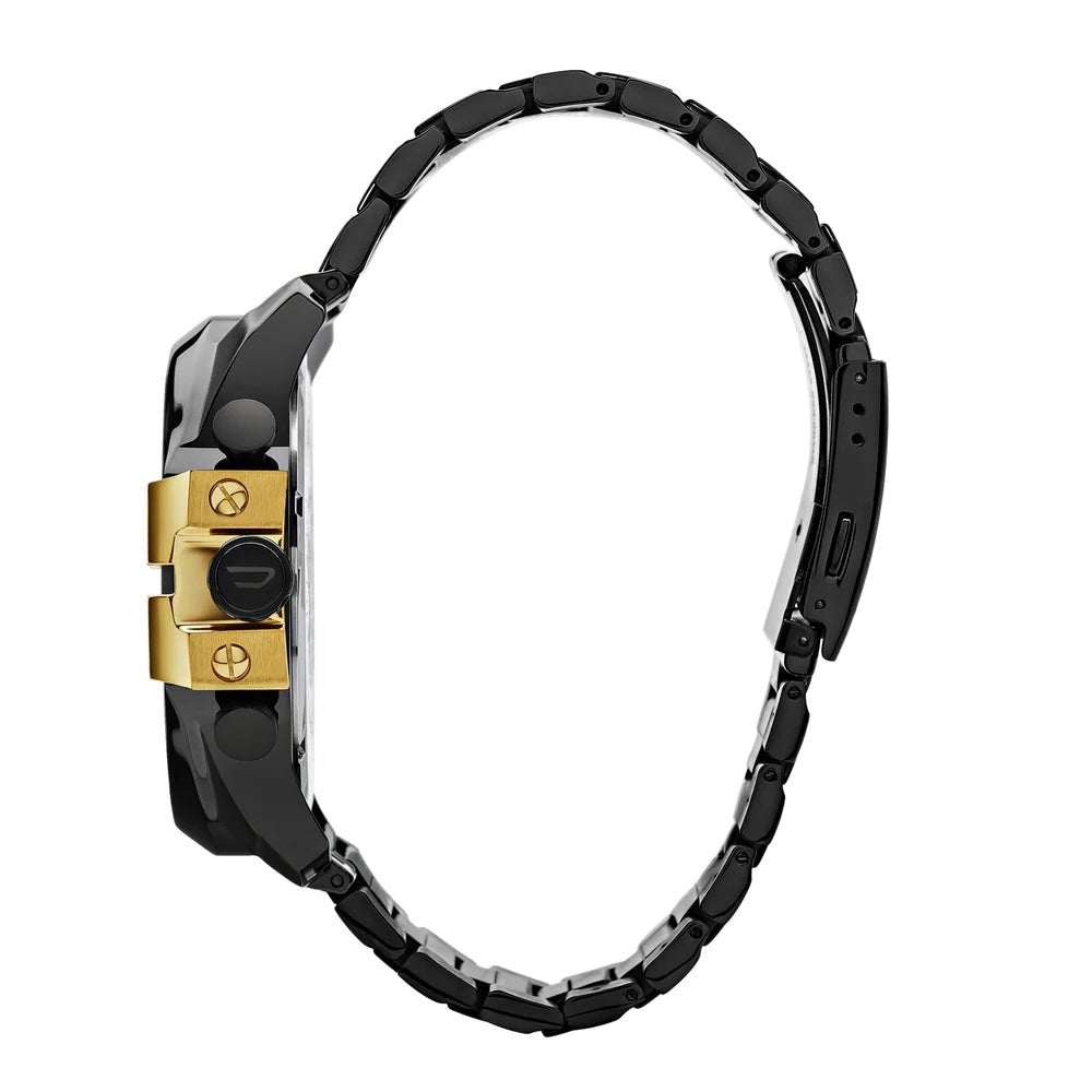  Shop Authentic Diesel Mega Chief Chronograph Black Dial Black Steel Strap Watch For Men - DZ4338 - Luxxuri