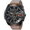  Shop Authentic Diesel Mega Chief Quartz Chronograph Brown Leather Strap Watch For Men - DZ4343 - Luxxuri