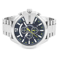  Shop Authentic Diesel Mega Chief Chronograph Blue Dial Silver Steel Strap Watch For Men - DZ4465 - Luxxuri