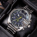  Shop Authentic Diesel Mega Chief Chronograph Blue Dial Silver Steel Strap Watch For Men - DZ4465 - Luxxuri