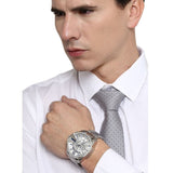  Shop Authentic Diesel Mega Chief Chronograph Silver Dial Silver Steel Strap Watch For Men - DZ4477 - Luxxuri