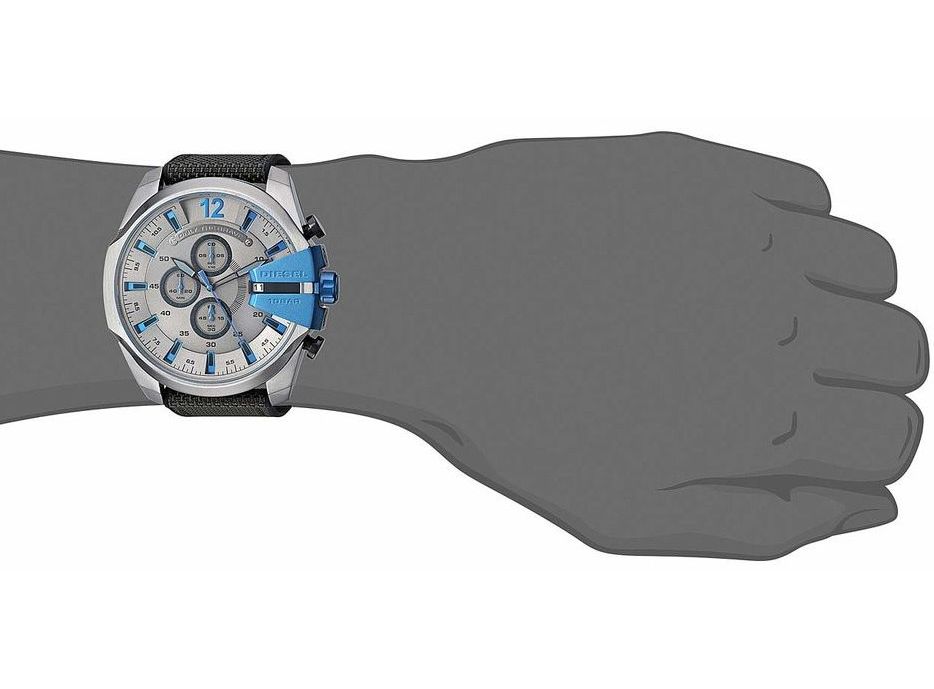  Shop Authentic Diesel Mega Chief Chronograph Black Dial Black Leather Strap Watch For Men - DZ4500 - Luxxuri