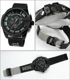  Shop Authentic Diesel Mega Chief Chronograph Black Dial Black Mesh Bracelet Watch For Men - DZ4514 - Luxxuri