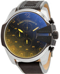  Shop Authentic Diesel Mega Chief Quartz Black Dial Grey Leather Strap Watch For Men - DZ4523 - Luxxuri