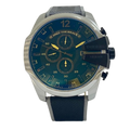 Shop Authentic Diesel Mega Chief Quartz Black Dial Grey Leather Strap Watch For Men - DZ4523 - Luxxuri