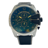  Shop Authentic Diesel Mega Chief Quartz Black Dial Grey Leather Strap Watch For Men - DZ4523 - Luxxuri