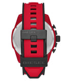  Shop Authentic Diesel Mega Chief Chronograph Black Dial Red Rubber Strap Watch For Men - DZ4526 - Luxxuri