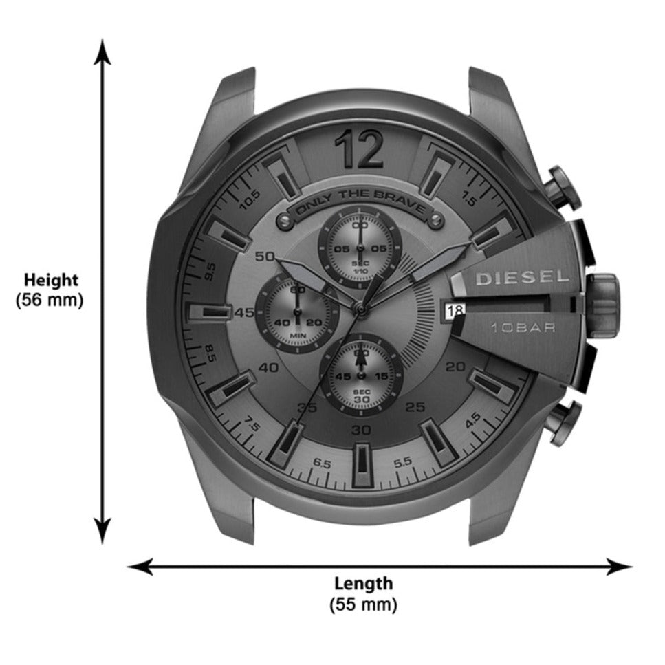  Shop Authentic Diesel Mega Chief Chronograph Black Dial Black Steel Strap Watch For Men - DZ4527 - Luxxuri