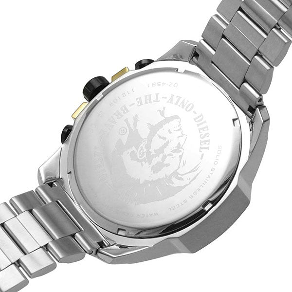  Shop Authentic Diesel Mega Chief Chronograph Black Dial Two Tone Steel Strap Watch For Men - DZ4581 - Luxxuri