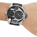  Shop Authentic Diesel Mr Daddy Chronograph White Dial Black Leather Strap Watch For Men - DZ7125 - Luxxuri