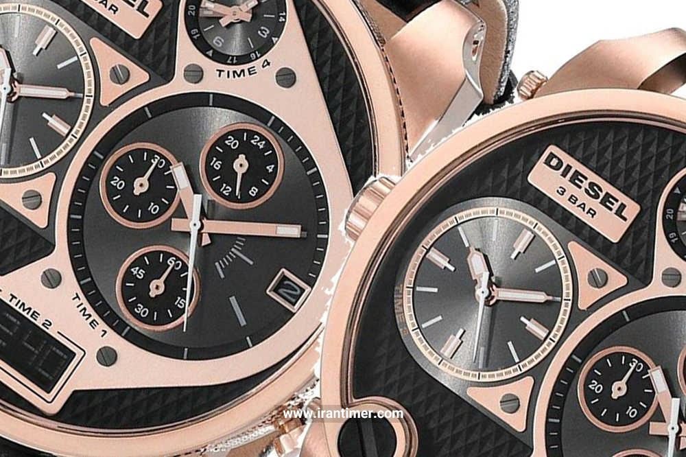  Shop Authentic Diesel Big Daddy Gold & Black Dial Black Leather Strap Watch For Men - DZ7261 - Luxxuri