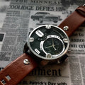  Shop Authentic Diesel SBA Dual Time Black Dial Brown Leather Strap Watch For Men - DZ7264 - Luxxuri