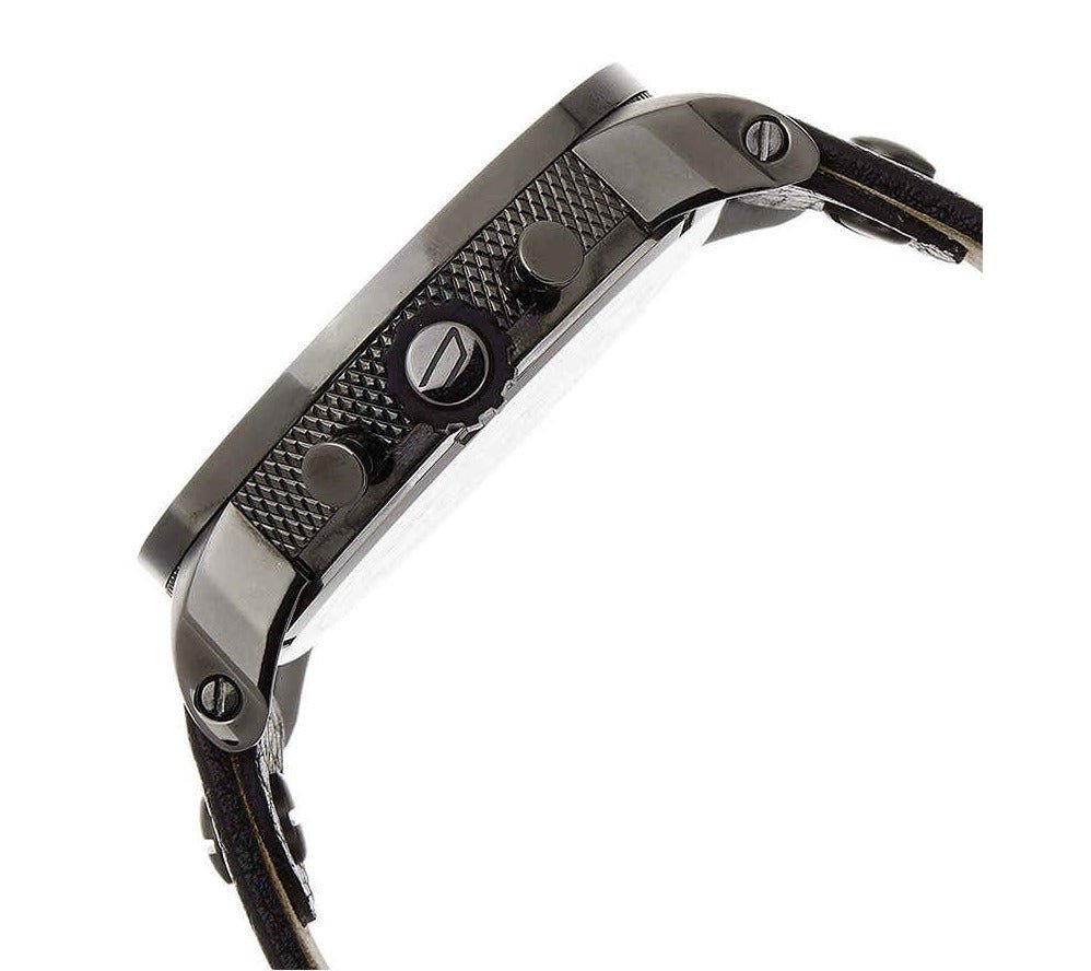  Shop Authentic Diesel Badass Chronograph Anthracite Dial Black Leather Strap Watch For Men - DZ7270 - Luxxuri