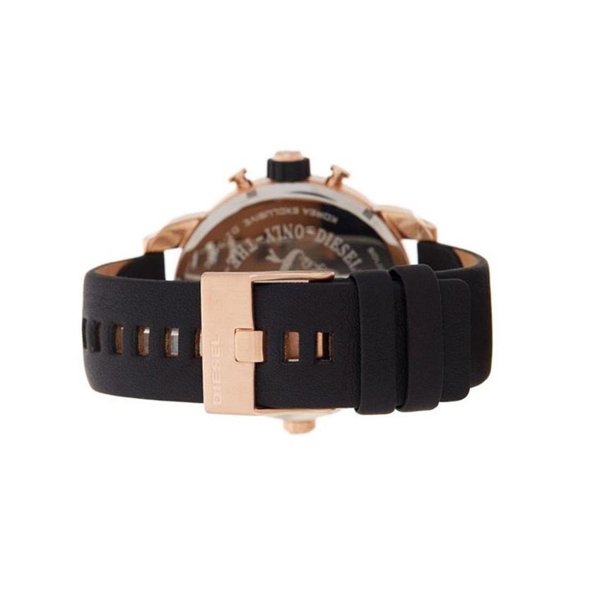  Shop Authentic Diesel Little Daddy Black & Gold Dial Black Leather StrapWatch For Men - DZ7282 - Luxxuri