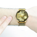  Shop Authentic Diesel Mini Daddy Gold Dial Gold Steel Strap Watch For Men - DZ7306 - Luxxuri