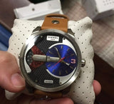  Shop Authentic Diesel Mini Daddy Blue & Black Dial Brown Leather Strap Watch For Men - DZ7308 - Luxxuri