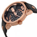  Shop Authentic Diesel Mini Daddy Dual Time Black & Gold Dial Black Leather Strap Watch For Men - DZ7317 - Luxxuri