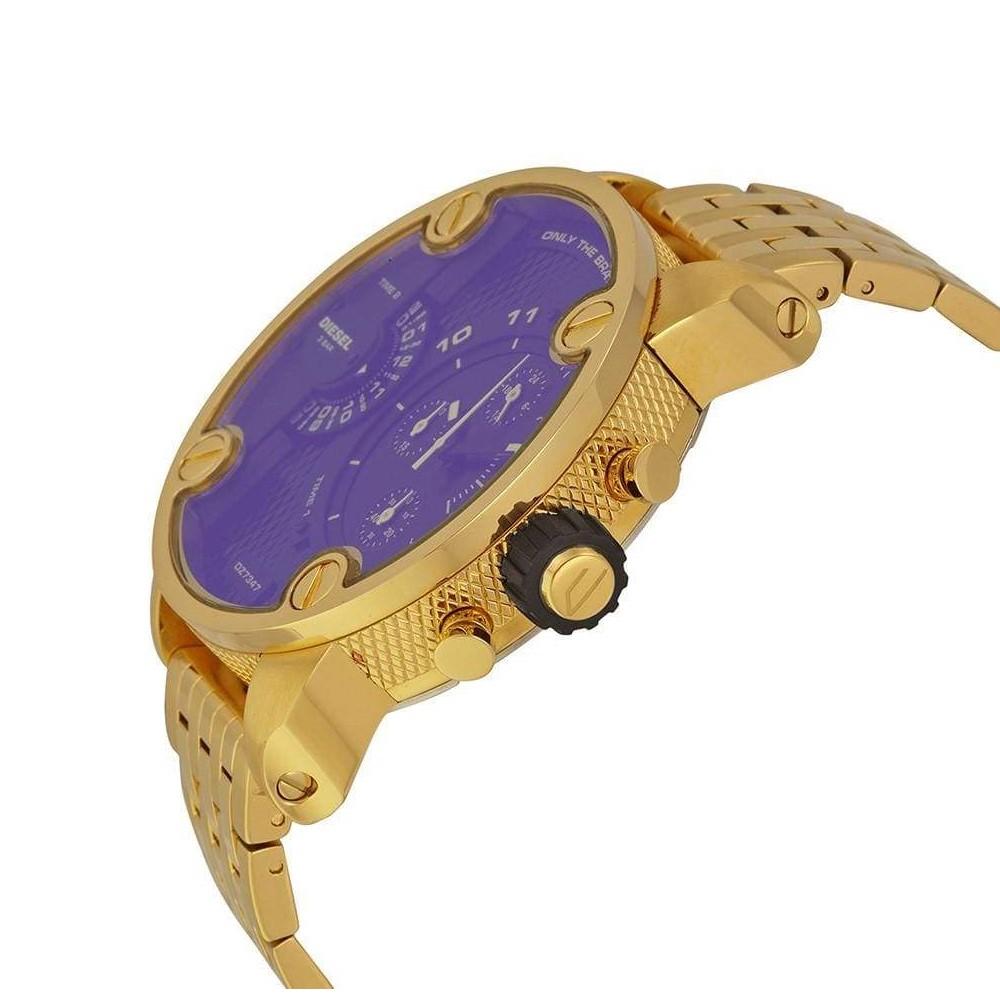  Shop Authentic Diesel Mr Daddy Blue Dial Gold Steel Strap Watch For Men - DZ7347 - Luxxuri