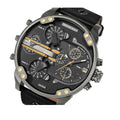  Shop Authentic Diesel Mr Daddy 2.0 Black Dial Black Leather Strap Watch For Men - DZ7348 - Luxxuri