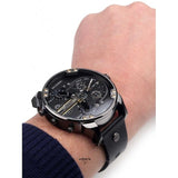 Shop Authentic Diesel Mr Daddy 2.0 Black Dial Black Leather Strap Watch For Men - DZ7348 - Luxxuri