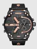  Shop Authentic Diesel Mr Daddy 2.0 Black Dial Black Leather Strap Watch For Men - DZ7350 - Luxxuri