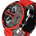  Shop Authentic Diesel Mr Daddy 2.0 Black Dial Red Steel Strap Watch For Men - DZ7370 - Luxxuri