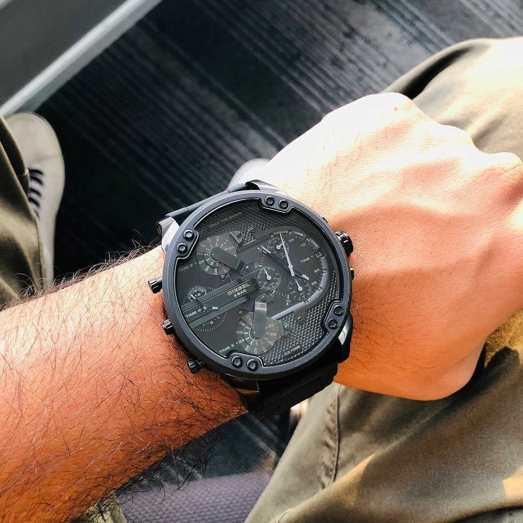  Shop Authentic Diesel Mr Daddy 2.0 Chronograph Black Dial Black Stainless Steel Watch For Men - DZ7396 - Luxxuri