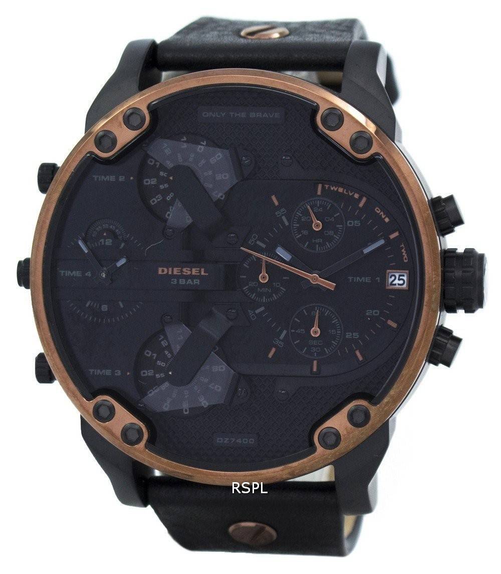  Shop Authentic Diesel Mr Daddy 2.0 Chronograph Black Dial Black Steel Strap Watch For Men - DZ7400 - Luxxuri