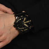  Shop Authentic Diesel Mr. Daddy 2.0 Black Dial Black Steel Strap Watch For Men - DZ7435 - Luxxuri