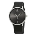  Shop Authentic Calvin Klein Accent Black Dial Black Leather Strap Watch for Men - K2Y2X1CU - Luxxuri