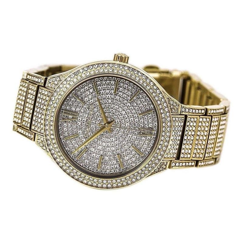  Shop Authentic Michael Kors Kerry Crystals Gold Dial Gold Steel Strap Watch For Women - MK3360 - Luxxuri