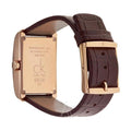  Shop Authentic Calvin Klein Window White Dial Brown Leather Strap Watch for Women - K2M23620 - Luxxuri