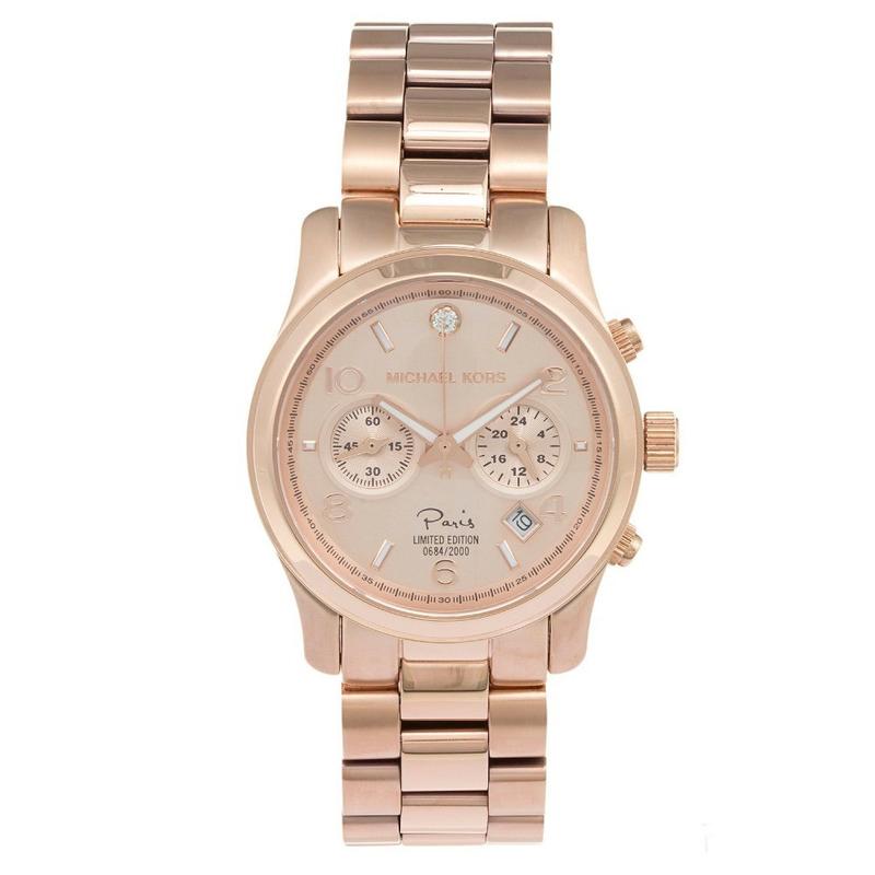  Shop Authentic Michael Kors Paris Limited Edition Rose Gold Dial Steel Strap Watch for Women - MK5716 - Luxxuri