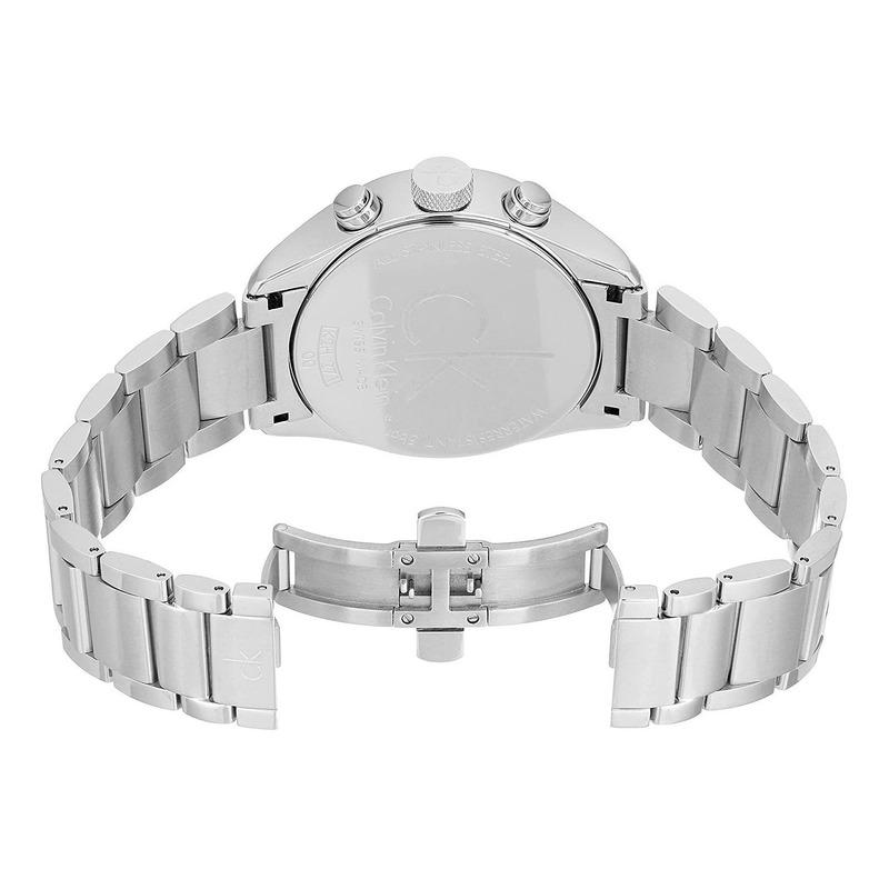  Shop Authentic Calvin Klein Masculine Chronograph Black Dial Silver Steel Strap Watch for Men - K2H27104 - Luxxuri