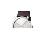  Shop Authentic Calvin Klein Minimal Silver Dial Brown Leather Strap Watch for Men - K3M221G6 - Luxxuri