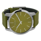  Shop Authentic Calvin Klein City Green Dial Green Leather Strap Watch for Men - K2G211WL - Luxxuri
