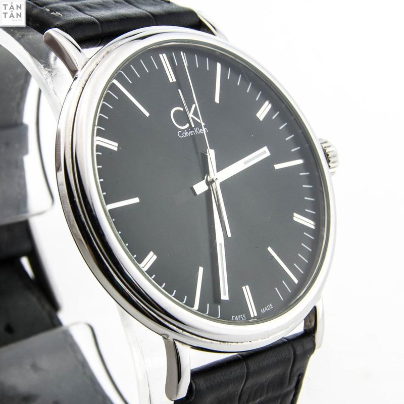  Shop Authentic Calvin Klein Surround Black Dial Black Leather Strap Watch for Men - K3W211C1 - Luxxuri